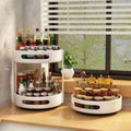 360-degree rotating spice rack - kitchen seasoning organizer, multi-functional condiment storage box and shelf