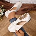 Ready-to-ship  spring collection: spanish stretch fabric split-toe ballet flats - women's hollow-out flat casual shoes