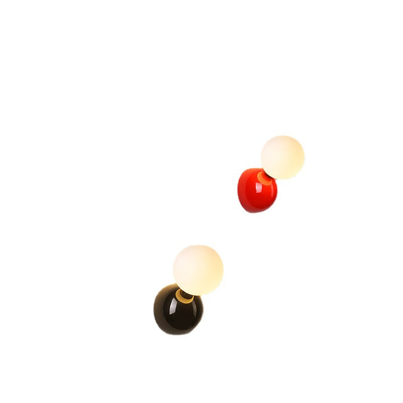 Cream wind wall lamp bedside bedroom night light creative sofa background wall staircase aisle lighting colorful ball lamp