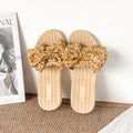 Women's flat sandals - fairy style, new korean style for summer 2024, versatile bowknot beach slides