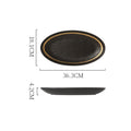 Nordic creative textured large ceramic fish plate - artistic, high-value matte finish oval ceramic serving dish