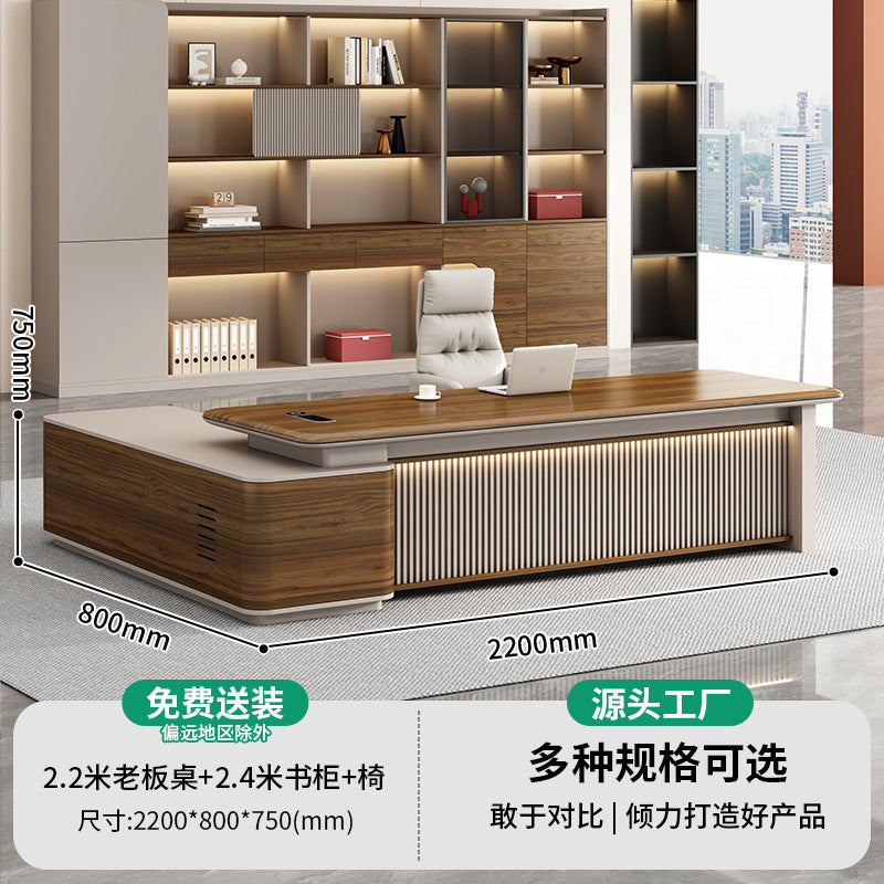 Saint li accessible luxury boss table office desk casual chairman president table executive table manager office table and chair combination