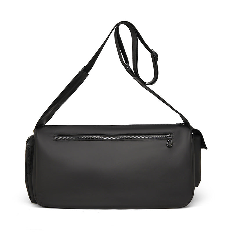Spring new, shoulder bag polyester capacity short trip messenger bag outdoor leisure leather film waterproof fitness bag