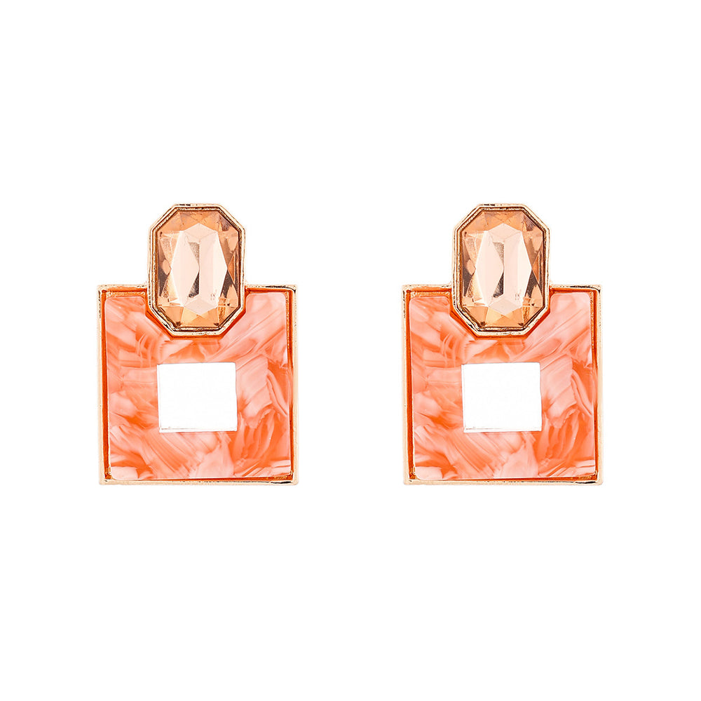 European and american cross-border jewelry: pink sweet earrings, floral teardrop fashion, elegant and fresh, high-end stud earrings for women
