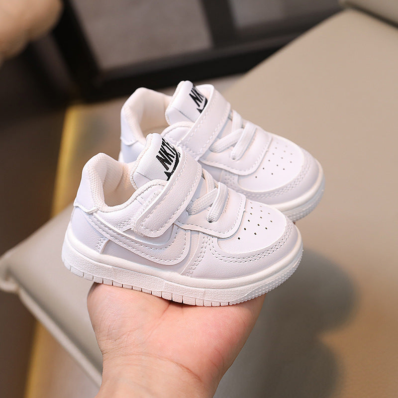 spring/autumn korean style baby boys' white sneakers, kids' skate shoes, athletic shoes, unisex baby walking shoes, infant shoes