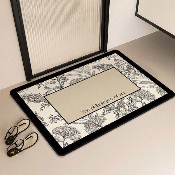 American retro bathroom floor mat, door toilet non-slip foot mat, diatom mud absorbent household mat, quick-drying door mat