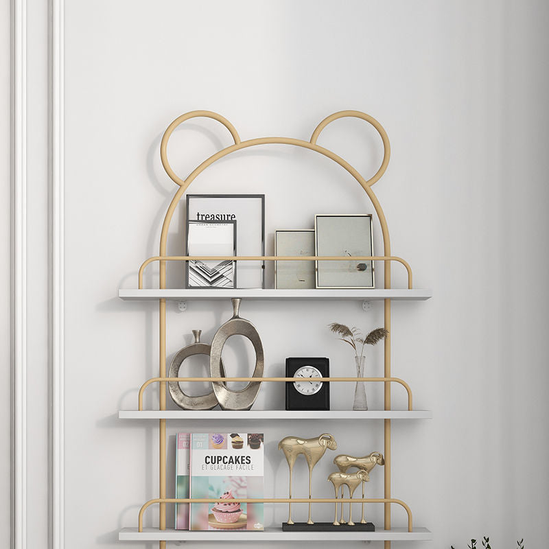 Living room bookshelf storage cabinet kids storage rack iron ultra-thin bookcase gap wall hanging for home door rear picture book shelf