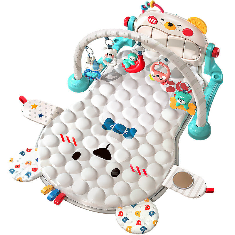 Pedal piano baby gym activity center for infants and toddlers, ages 3-6 months to 0-1 year, educational musical toy