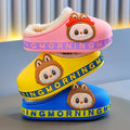 Kids cotton slippers winter indoor girl baby non-slipthickenedheattechcute boy's fur cotton shoes