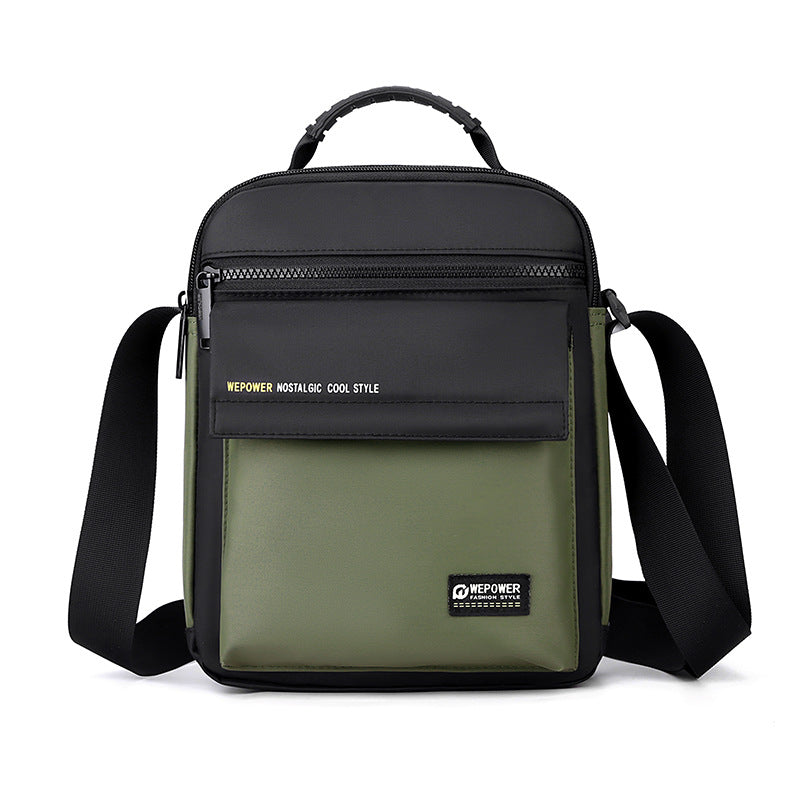 WEPOWER New Men's Casual Simple Shoulder Bag Portable Large Capacity Storage Messenger Bag Business Handbag