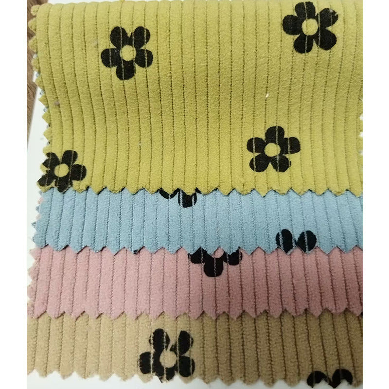 All-polyester 8-pit corduroy printed fabric, luggage, sofa, handbag, throw pillow, home textile 8 corduroy fabrics