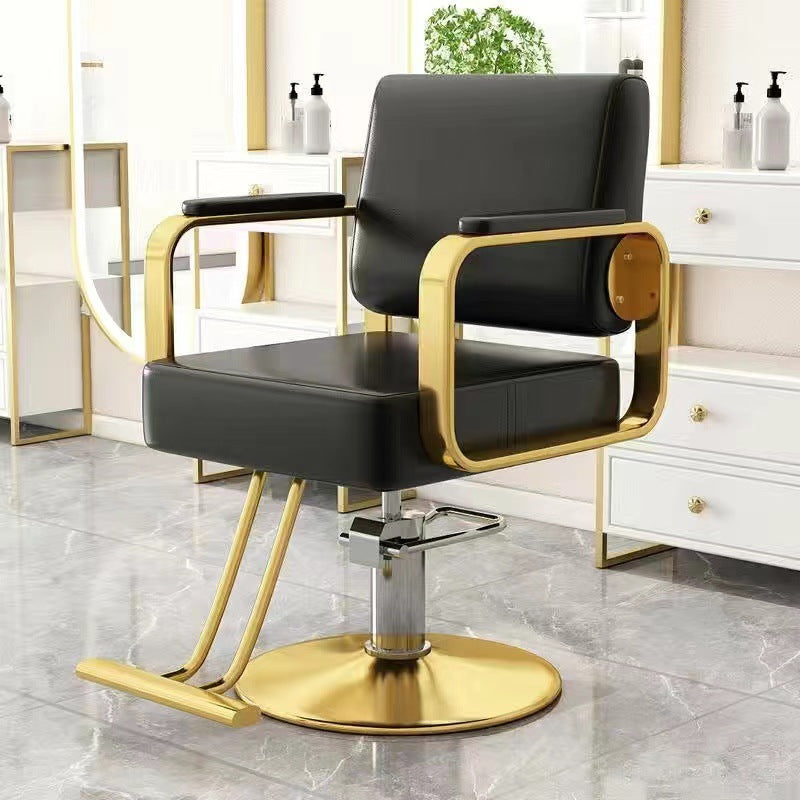 Barber shop chair hair salon special rotatable adjustable haircut chair hairdressing chair popular trendy store high-end perm and dyeing seat