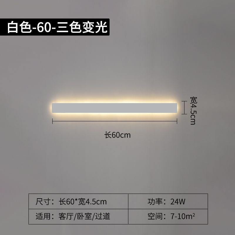 Long strip wall lamp modern casual living room sofa background wall lamp normcore bedroom bedside lamp aisle staircase lamp