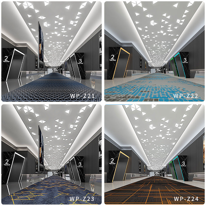 Custom carpets for chain hotels & guesthouses: minimalist, light luxury style, corridor & aisle fire-rated b1, banquet-grade, stain-resistant, full-spread carpeting