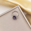 Tz-8235 silver purple ring