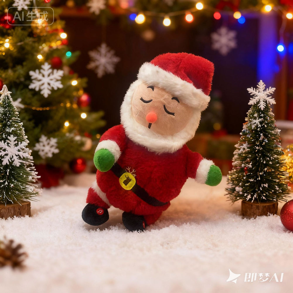 Santa claus plush toy - light-up, breathing, musical, soothing doll for kids - baby comfort toy - cross-border e-commerce