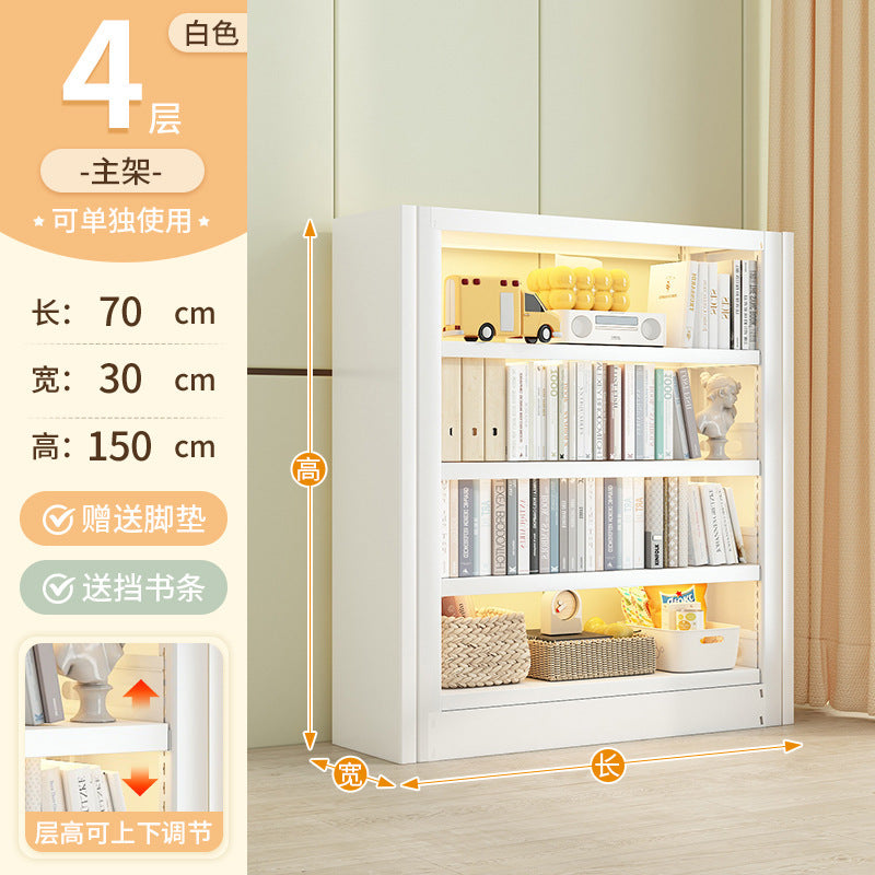 Home library steel bookshelf floor-standing storage rack children's bookcase picture book rack living room casual iron storage rack