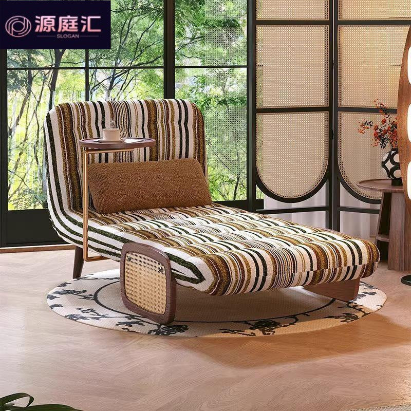 Solid wood folding sofa - compact living room, home use, dual-purpose, american retro, multifunctional, creative, light luxury sofa bed
