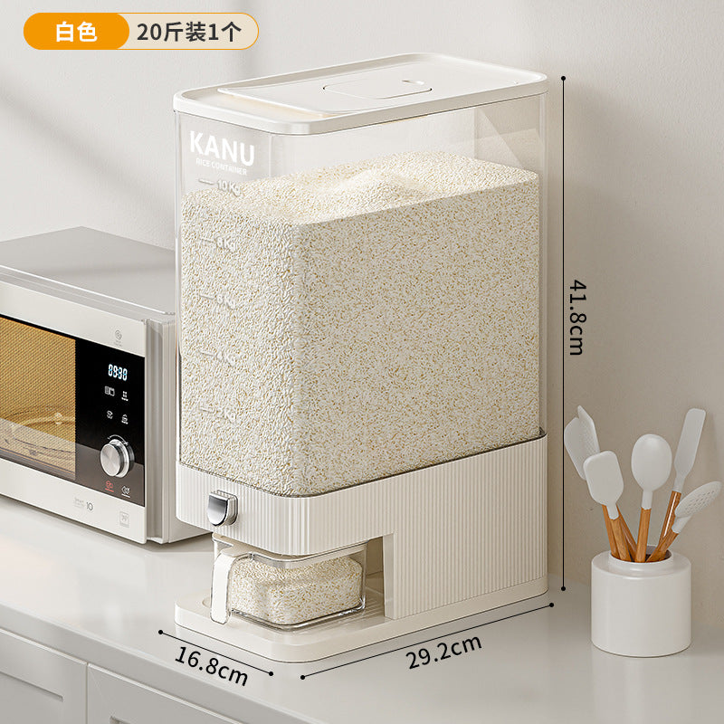 Rice bucket press-type automatic rice delivery household insect-proof and moisture-proof sealed rice storage tank large-capacity rice noodle miscellaneous grain storage bucket