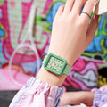 Inspopular square case women's watch wholesale tape digital quartz watch stylishfashion student watch women's watch