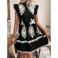 code new arrival  women's original fashionruffleslooseprinting cake skirt