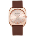 Stylish square minimalist quartz silicone strap watch - a high-value gift for students and women