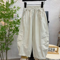 [washable 100% cotton] spring and summer new thin pure cotton candy color workwear scimitar casual pants 2617