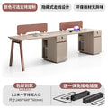 Office desk and chair set - 4/6 seater - minimalist modern office table with partition workstations, computer desk, and booth seating