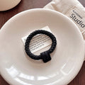 K-stylecasualletter high elastic headband women's bun head rubber band hair tie milk coffee color bold hair rope headwear