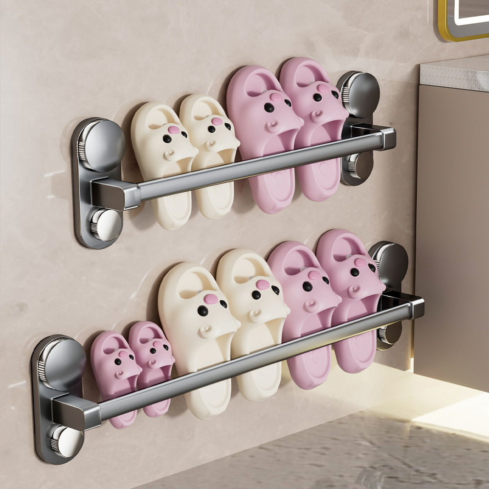 No punching bathroom slipper rack bathroom door rear wall hanging slipper drain rack storage rack bathroom storage rack