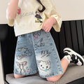 Girls' summer pants & shorts: lightweight denim shorts, wide-leg capris, mid-length shorts for girls, american graffiti style