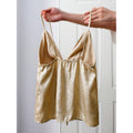 shiny camisole women's strappy decorated new year holiday party outfit