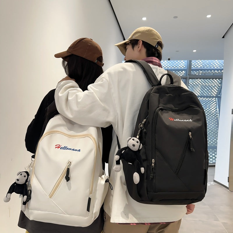 Backpack Men's Travel Backpack Computer Business Trip Junior High School Student College Student School Bag Boys Black Large Capacity