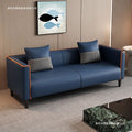 Cat claw leather sofa small apartment rental house living room bedroom clothing store double three-person sofa negotiation reception sofa