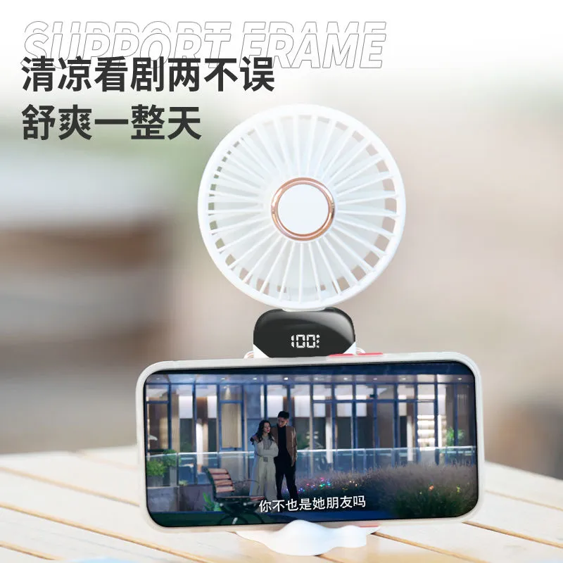 2025 new usb handheld fan - digital display, foldable, aromatherapy, desktop mini portable outdoor cooling fan