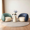 Modern minimalist single sofa and coffee table set - ideal for beauty salons, casual reception areas, office waiting rooms, sales centers, and negotiation spaces