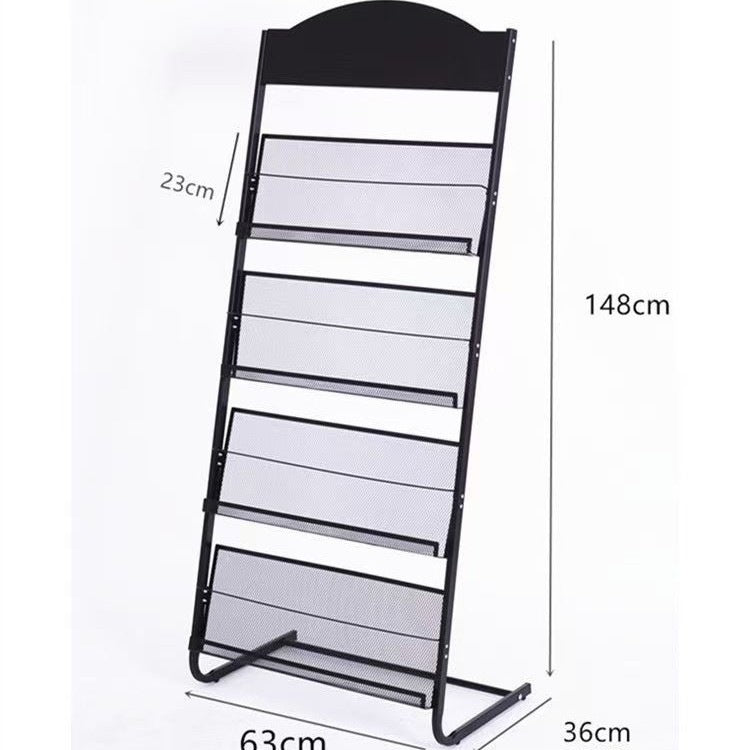 Floor magazine rack, newspaper rack, book rack, display rack, promotional material rack, single page rack, storage rack