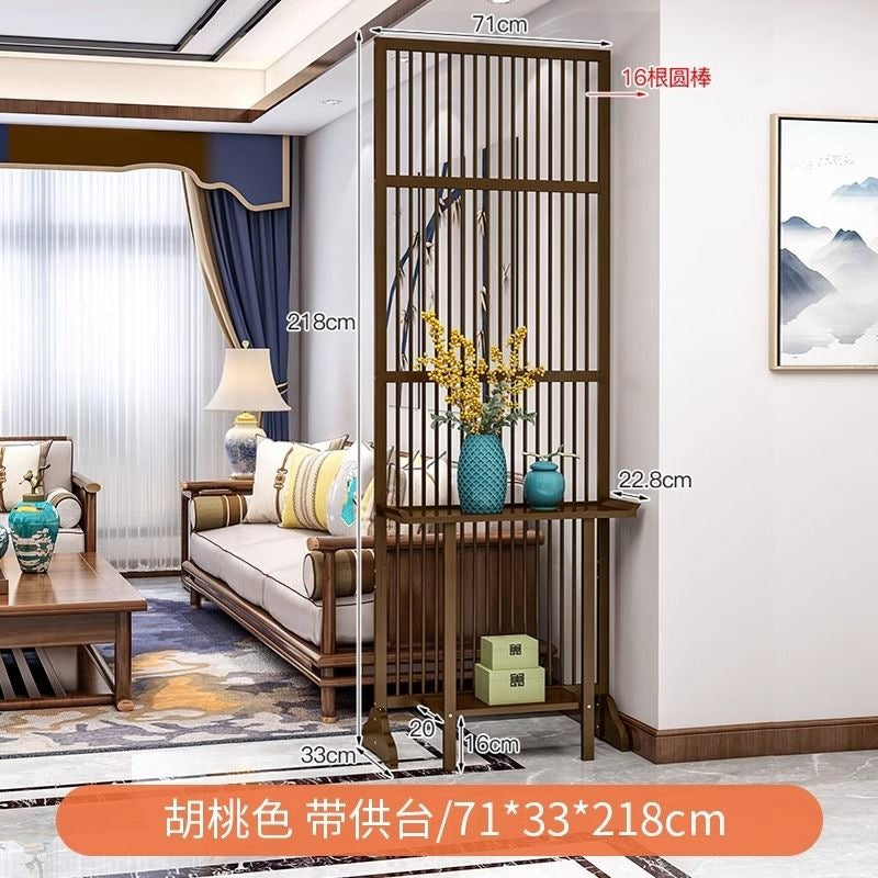 New chinoiserie screen partition living room for home blocking grids solid wood foldablemovable entrance hall office seat screen