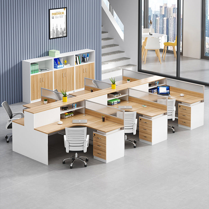 Saint li screen desk and chair combination - minimalist modern computer desk for office staff, ideal for finance and accounting positions