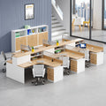 Saint li screen desk and chair combination - minimalist modern computer desk for office staff, ideal for finance and accounting positions