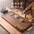 Solid wood tea tray, starting from one piece, for home, one piece, rectangular, casual office, dry tea table, kung fu style, with drainage
