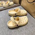 New women's anti-slip, anti-fall summer outdoor closed-toe slides, minimalist clogs, soft sole sandals, solid color, versatile, wholesale
