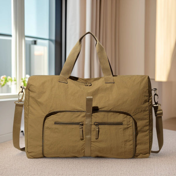 New  foldable portable travel bag large-capacity sports bag high-end sense male versatile luggage storage bag female