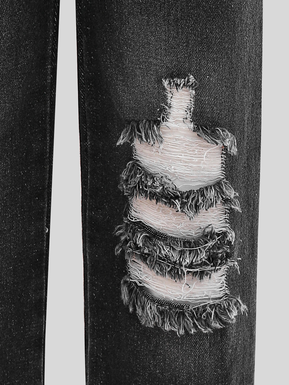 Exportgirljeans black distressed ripped pants loosestraight-legloose pants handsome autumkids pants