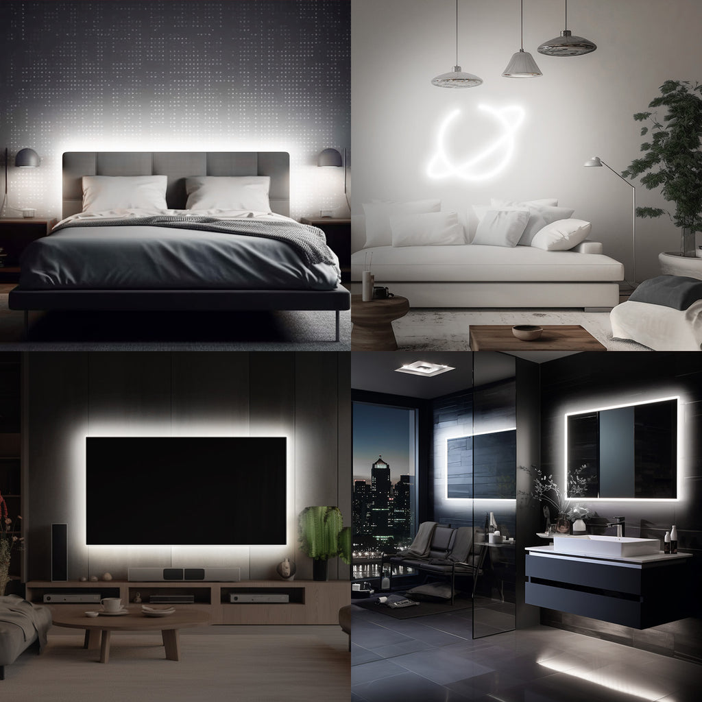 Dimmable monochrome neon light with set LED light with linear light strip 8m 16m outdoor waterproof flexible silicone
