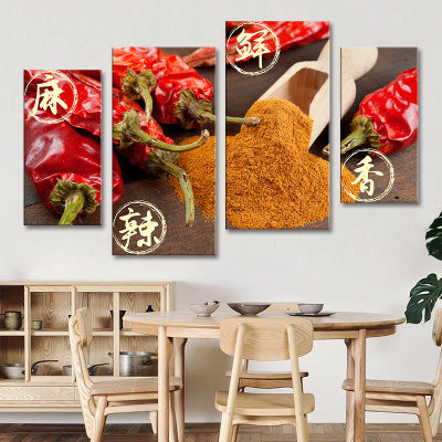 Hotel decorative painting hot pot restaurant box hanging painting creative restaurant barbecue shop seasoning wall background mural