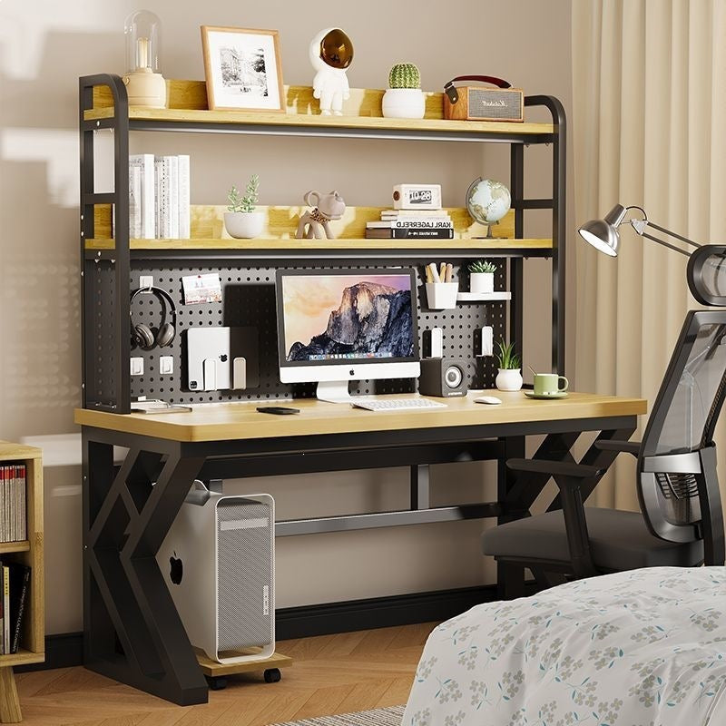 Computer desk home office desk bedroom student desk bookshelf all-in-one with pegboard simple storage study table