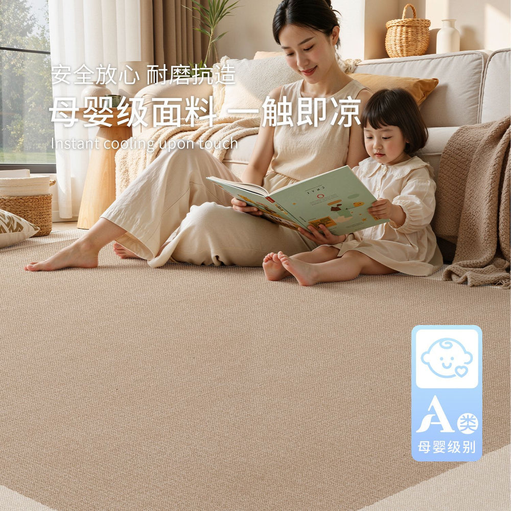 Ice silk mat carpet summer cool feeling medieval style bedside coffee table sofa cushion no-wash wipeable non-slip mat floor mat