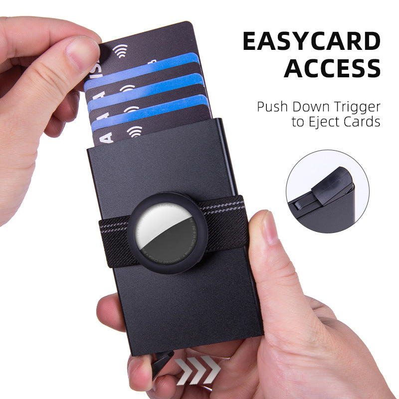 Manufacturer supplies anti-magnetic RFID automatic elastic card bag, ID bag, aluminum alloy anti-theft card box, bank card sleeve