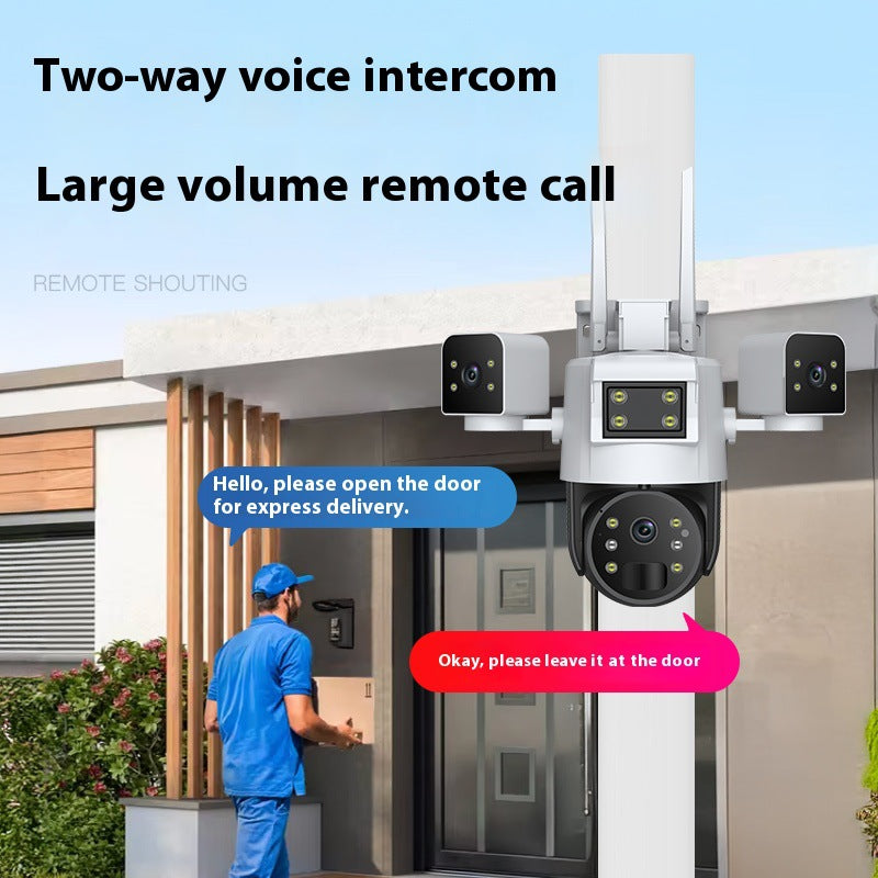 Customized home mobile phone remote 360 degree high definition night vision no electricity no network outdoor solar surveillance camera